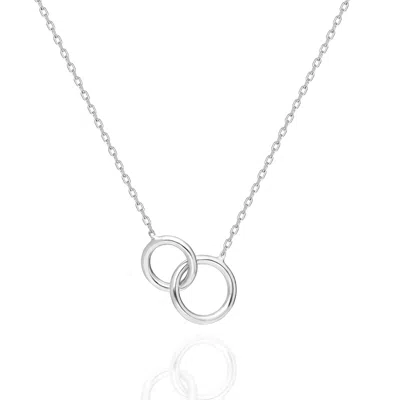 Ana Dyla Women's Gold Nydia Necklace Sterling Silver In White