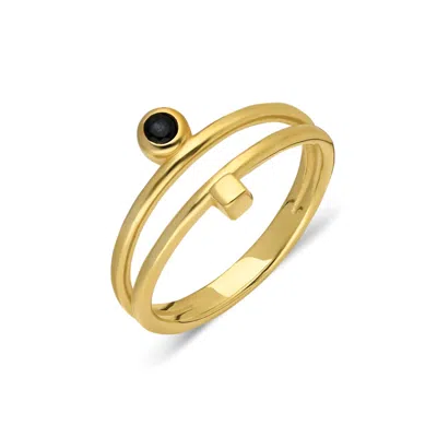 Ana Dyla Women's Toni Ring Gold Vermeil With Onyx