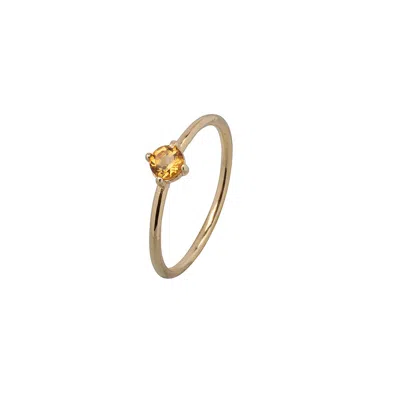 Ana Dyla Women's Xanthe Citrine Ring In Gray/yellow