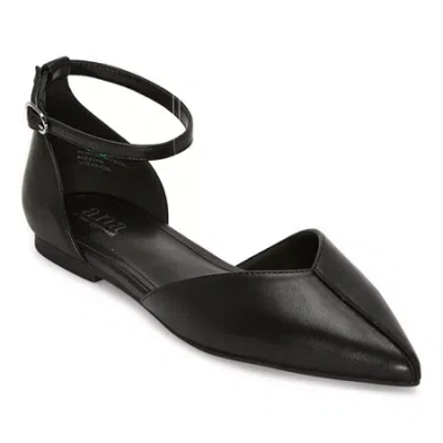 Ana Francis Womens Pointed Closed Toe Ballet Flats In Black
