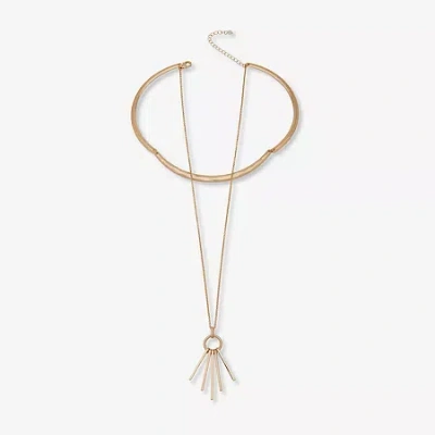 Ana Gold Tone Womens 16 Inch Strand Necklace In Yellow