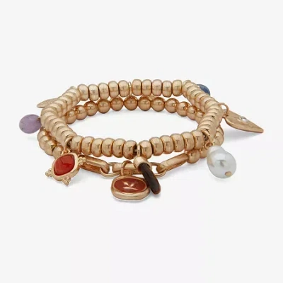 Ana Gold Tone Womens 2-pc. Bracelet Set In Multi
