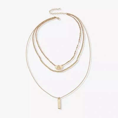 Ana Gold Tone Womens 24 Inch Strand Necklace In Yellow