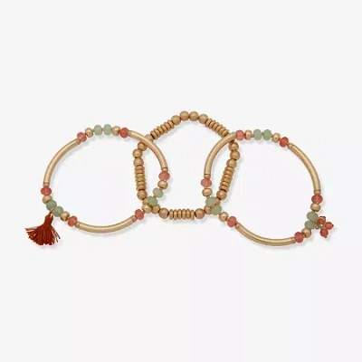 Ana Gold Tone Womens 3-pc. Bracelet Set In Yellow