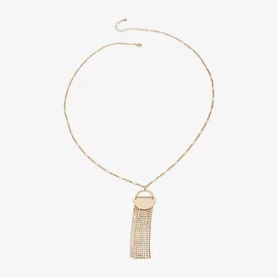 Ana Gold Tone Womens 30 Inch Pendant Necklace In Yellow