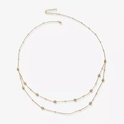 Ana Gold Tone Womens 32 Inch Strand Necklace In Yellow