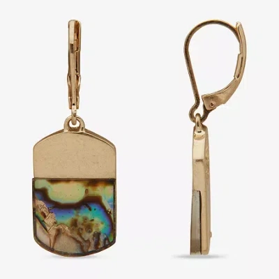 Ana Gold Tone Womens Drop Earrings