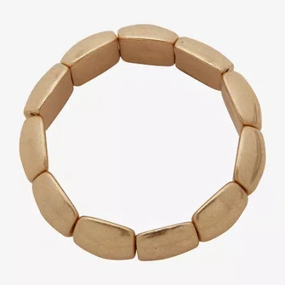 Ana Gold Tone Womens Stretch Bracelet In Yellow