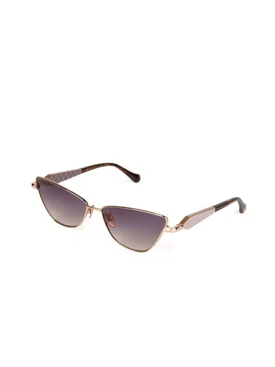 Ana Hickmann Ah3347 Gradient Lens Metal Sunglasses In Gold