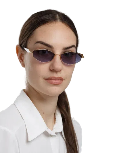 Ana Hickmann Ah3353 Gradient Lens Metal Sunglasses In Gold