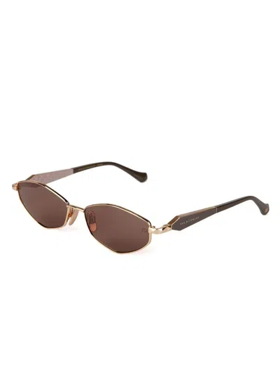 Ana Hickmann Ah3353 Metal Frame Sunglasses In Gold