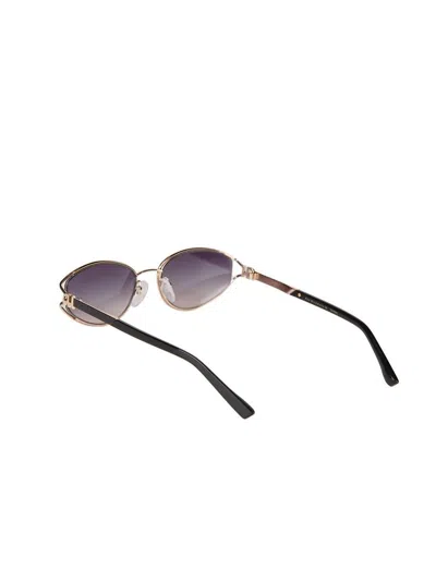 Ana Hickmann Ah3355 Gradient Purple Lens Sunglasses In Gold