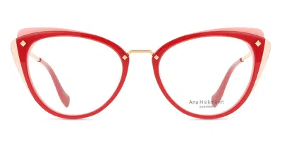 Ana Hickmann Ah6326 Women's Glasses, Red, Size 52