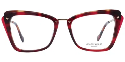 Ana Hickmann Ah6327 Women's Glasses, Tortoiseshell, Size 52 In Red
