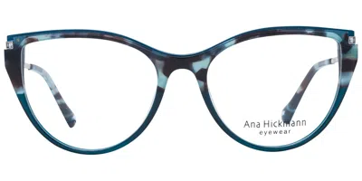 Ana Hickmann Ah6475 C01 Occhiali Da Vista Blu Per Donna (solo Montatura)