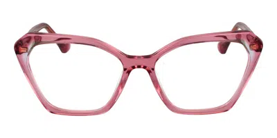Ana Hickmann Ah6623g P04 Women's Glasses Pink Size 55 - Free Lenses - Blue Light Block Available In Transparent Rose Pink