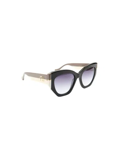 Ana Hickmann Ah9522 Gradient Purple Lens Sunglasses In Multi