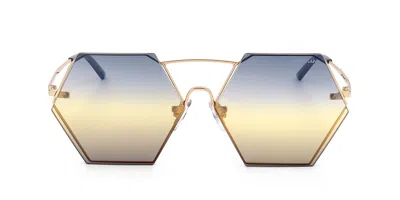 Ana Hickmann Hi3086 04a Women's Sunglasses Gold Size 60