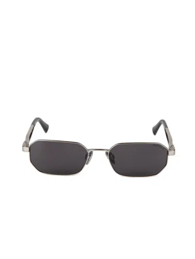 Ana Hickmann Hickmann Hi3248 Metal Rectangle Frame Sunglasses In Metallic