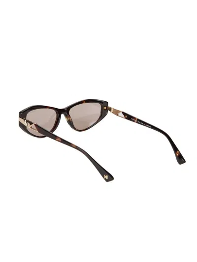 Ana Hickmann Hickmann Hi9303 Cat-eye Acetate Sunglasses In Brown