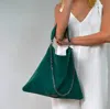 Ana Koutsi Erato Handbag In Emerald Suede