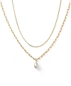 ANA LUISA 10K GOLD CULTURED FRESHWATER PEARL LAYERS SET