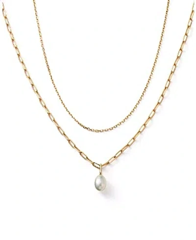 Ana Luisa 10k Gold Cultured Freshwater Pearl Layers Set In White/gold