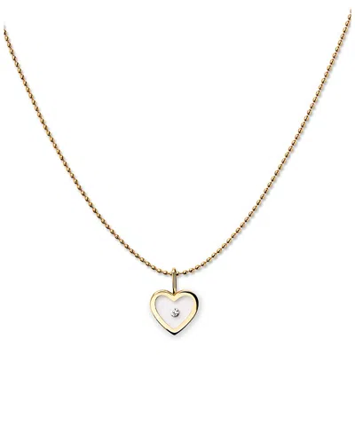 Ana Luisa 10k Gold Heart Floating Lab Grown Diamond Pendant Necklace