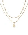Ana Luisa 10k Gold Layered Letter Necklace In Letter B Solid Gold