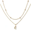 Ana Luisa 10k Gold Layered Letter Necklace In Letter C Solid Gold