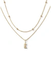 Ana Luisa 10k Gold Layered Letter Necklace In Letter E Solid Gold