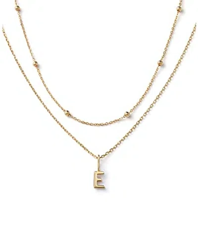 Ana Luisa 10k Gold Layered Letter Necklace In Letter E Solid Gold