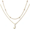 Ana Luisa 10k Gold Layered Letter Necklace In Letter J Solid Gold