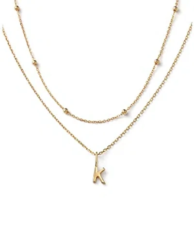 Ana Luisa 10k Gold Layered Letter Necklace In Letter K Solid Gold