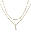 Ana Luisa 10k Gold Layered Letter Necklace In Letter L Solid Gold