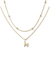 Ana Luisa 10k Gold Layered Letter Necklace In Letter M Solid Gold
