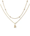 Ana Luisa 10k Gold Layered Letter Necklace In Letter R Solid Gold