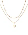 Ana Luisa 10k Gold Layered Letter Necklace In Letter U Solid Gold