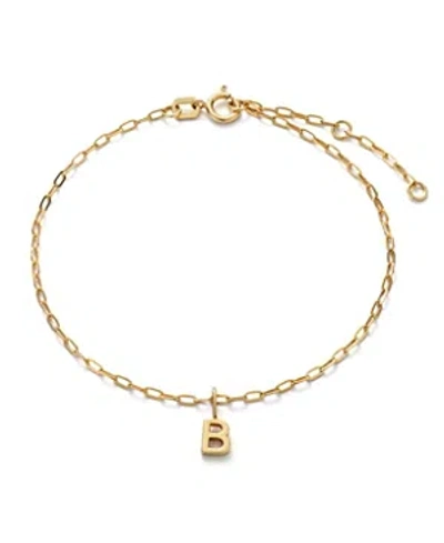 Ana Luisa 10k Gold Letter Bracelet In Letter B Solid Gold