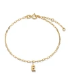 Ana Luisa 10k Gold Letter Bracelet In Letter E Solid Gold