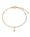 Ana Luisa 10k Gold Letter Bracelet In Letter J Solid Gold
