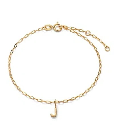 Ana Luisa 10k Gold Letter Bracelet In Letter J Solid Gold