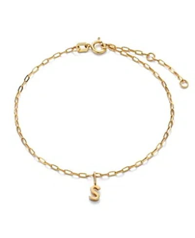Ana Luisa 10k Gold Letter Bracelet In Letter S Solid Gold