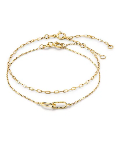Ana Luisa 10k Gold Link Bracelet Set