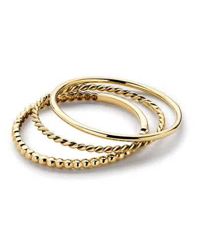 Ana Luisa 10k Gold Trio Ring Set