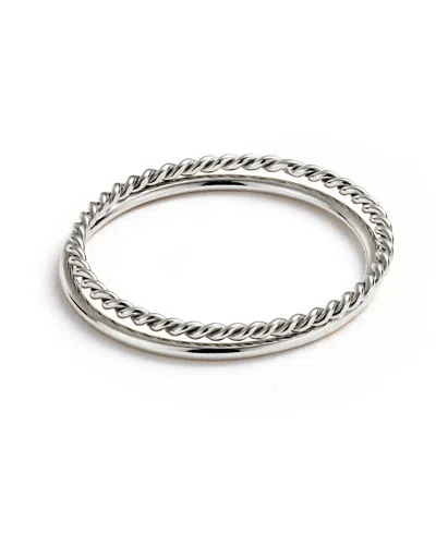 Ana Luisa 10k White Gold Rings, Set Of 2
