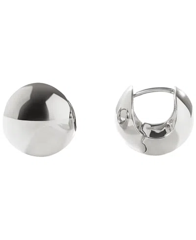 Ana Luisa Abby Mini Silver Sphere Hoop Earrings In Metallic