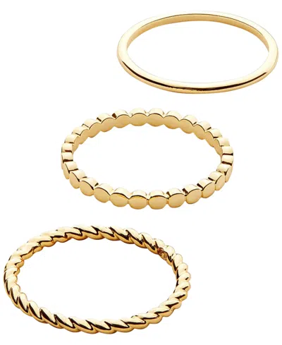 Ana Luisa Adrianna 3-piece 14k Gold-plated Ring Set