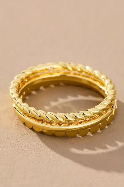 Ana Luisa Adrianna Stacking Rings, Set Of 3 In Gold