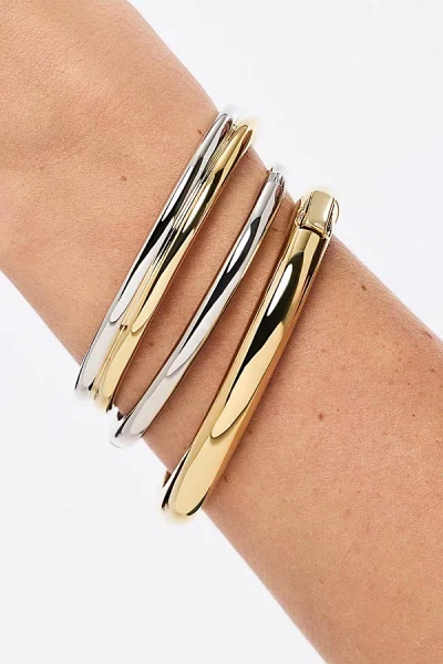 Ana Luisa Arlo Double Two Tone Cuff In Two Tone, Women's At Urban Outfitters In Pink